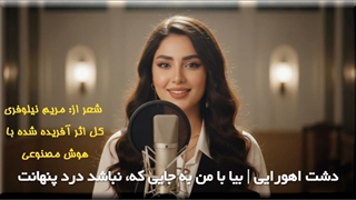 دشت اهورایی، شعری از مریم نیلوفری، اثری آفریده شده با هوش مصنوعی