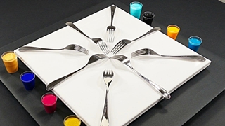 نقاشی سیال با چنگال