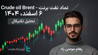 تحلیل نماد نفت خام برنت (Crude Oil Brent) 6 اسفند 1404 - نوسان نفت برنت تحت تأثیر داده‌های تقاضا [تریدینگ فایندر]