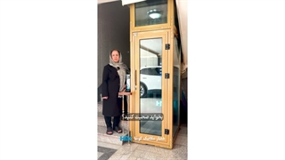 آسانسور خانگی کم جا بین پله ها