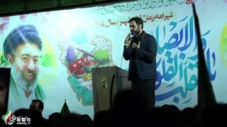 14050107: سخنرانی پرشور امیرحسین ثابتی در روز بیست و هفتم جنگ در قائمشهر