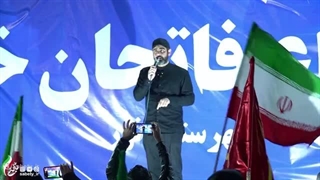 14050112: سخنرانی پرشور امیرحسین ثابتی در روز سی و یکم جنگ در شهرستان نور