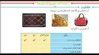 آموزش مساحت لوزی ریاضیات پایه پنجم