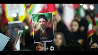 همخوانی مردم رفسنجان: لبیک ثارالله - لبیک یا مهدی - تجمع خیابانی مردمی در جنگ رمضان