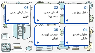 ارورهای یخچال فریزر پارس