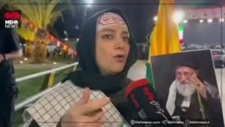 بانوی جانفدا نزدیک به یکصد شب در تجمعات شبانه میدان ولیعصر(ع) تهران در جنگ رمضان حاضر بوده