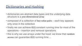 16. Hashing and O(1) running time complexity