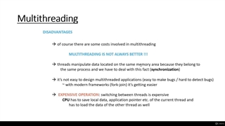 4. Downside of multithreading