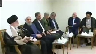 انتشار برای اولین بار: سخنان رهبر شهید در مقابل حسن روحانی و جواد ظریف علیه مذاکره با آمریکا.