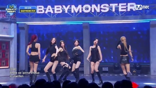 اجرا بیبی مانستر در mnet baby monster آهنگ moon