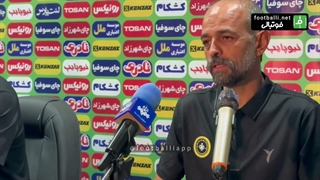 کنفرانس خبری محرم نویدکیا سرمربی سپاهان اصفهان برای تقابل با چادرملو اردکان