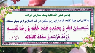 سبحان الله بحمده عدد خلقه