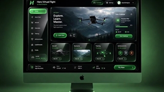 کانسپت وبسایت سه بعدی تعاملی Hero Virtual Flight