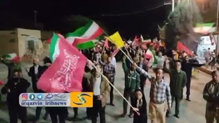 تجمع شبانه مردم خوزنین قزوین شب ۱۹۲ در حمایت از رزمندگان اسلام