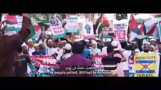 رجزخوانی حاج محمود کریمی با زیرنویس عربی و انگلیسی - جانفدایان ایران - تجمعات خیابانی