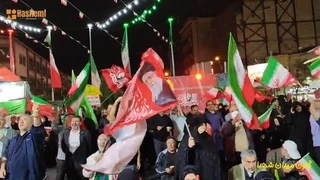 الله الله نصر من الله سرود مردمی در تجمعات شبانه میدان شهدای تهران _ آبان ۱۴۰۵